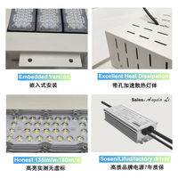Module LED pour éclairage de canopée avec lentille à 30/60/90 degrés, certifié CE SAA, pour station-service, aire de jeux, entrepôt, garage, cour arrière, 100W, 150W, 300W
