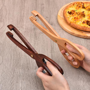 Fabrik Großhandel Lebensmittel Schere Clip Holz Kreative Kuchen Leckereien Holzbrot Zange Tragbare Backwerk zeuge Schere Brot Zange - Product Image 4