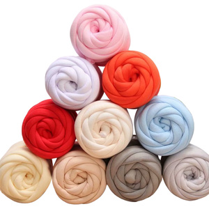 Hilo <span class=keywords><strong>de</strong></span> Algodón Grueso para Tejer a Mano y Crochet, Hilo Gigante Super Saver Jumbo para Hacer Mantas para Mascotas, 500G 2cm - Product Image 1