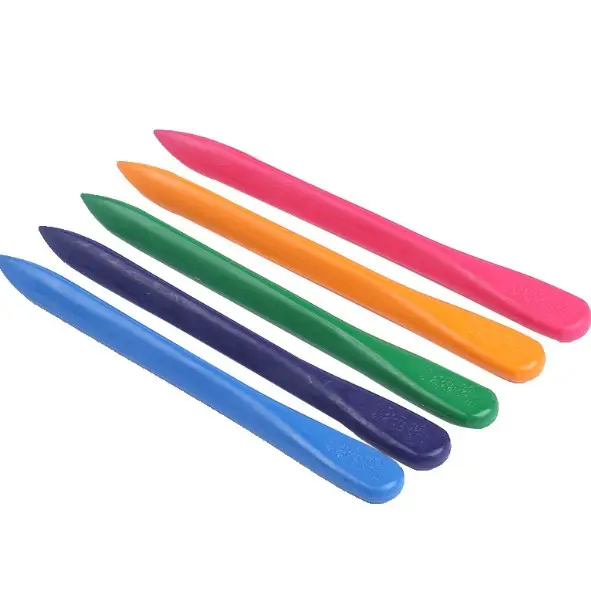 ดินสอสีแวกซ์ลบได้สามเหลี่ยมปลอดสารพิษ12สีน้ำมันสีพาสเทล