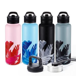 Bouteille en acier inoxydable isolée légère et étanche, sans BPA, avec bouchon à bec verseur pour les voyages et les sports, grande capacité - Product Image 1