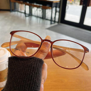 Mm9914 Gafas rectangulares antiluz azul para mujer, montura mediana, lentes acrílicas, protección de doble propósito, estilo coreano - Product Image 3