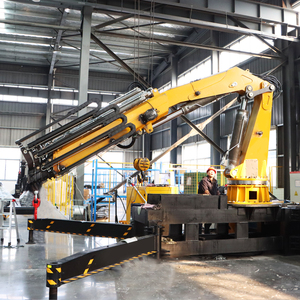Bob-lift Knuckle Boom <span class=keywords><strong>Crane</strong></span> thao túng 10 tấn xách tay thủy lực xe tải gắn cẩu với không dây điều khiển từ xa - Product Image 1