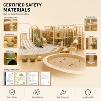 Área de Juegos Suave para Niños con Detalles en Naranja, Bloques de Espuma Certificados TUV ISO 9001, Mini Tobogán, Piscina de Pelotas, Proyecto para Cafetería Familiar
