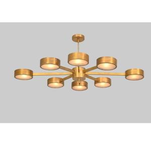 Lámpara de Techo Linus Starburst de 8 Luces, Estilo Sputnik, Hecha a Mano en Latón, Moderna y Vintage, para Hogar u Oficina, LED Regulable - Product Image 1