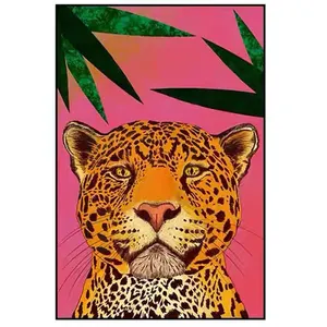 Movie star poster Animal Tiger Leopard pop art fantastic canvas oil painting for hotel cafe modern wall Decoration