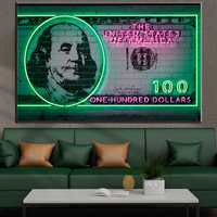 Peinture sur toile Dollar Money, impression HD, affiche décorative murale pour la maison