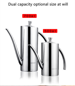 Recipiente de Acero Inoxidable 304 para Aceite de Oliva y Vinagre, 500 ml, para Cocina - Product Image 2