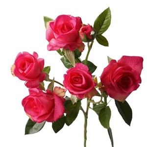 Ramas de Rosas Artificiales Premium <span class=keywords><strong>Real</strong></span> Touch LO-959 de 6 Cabezas - Flores Artificiales Hidratantes para Bodas, Accesorios de Fotografía, Decoración de Comedor - Product Image 5
