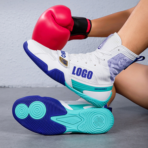 Zapatos de <span class=keywords><strong>Boxeo</strong></span>, Levantamiento de Pesas y Lucha Libre <span class=keywords><strong>para</strong></span> Hombre, Profesionales, de Caña Alta, con Colores y Logotipo Personalizados, Fabricantes al por Mayor, Ligeros - Product Image 1