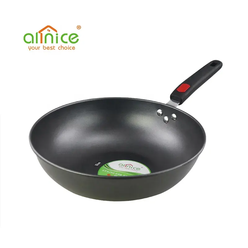 Hot Sale Kitchen 32cm Big Round Iron Induction Non Stick Egg Fried Flat Cooking Frying Pan