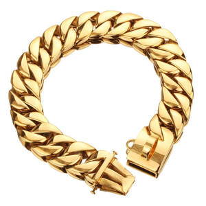 <span class=keywords><strong>Collar</strong></span> de perro cadena cubana de acero inoxidable chapado en oro de 18 quilates de lujo de 32mm DISEÑO DE <span class=keywords><strong>Rottweiler</strong></span> grande con impresión de logotipo personalizado - Product Image 3