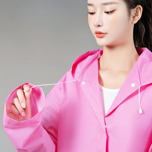 Adults Matte Finish Unisex EVA Outdoor Hiking Lightweight Thickened Disposable <strong>Raincoat</strong> One-Piece Extended Style Rain Proof - Product Image 6