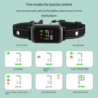 Collier anti-aboiement pour chien avec choc électronique, vibration ultrasonique, réglages ajustables, étanche IP67, batterie rechargeable