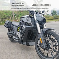 Pare-chocs de moto, protection avant du moteur, pour Cruiser Touring Street Riding, ajustement universel, revêtement noir