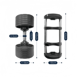 Customizable Adjustable 20KG to 40KG Gym <b>Free</b> <b>Weights</b> Automatic Home Fitness Electroplated Dumbbell - Product Image 2