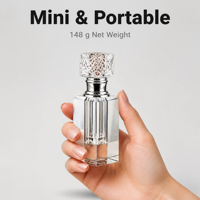 Flacon de parfum vide de 3 ml en cristal K9, flacon échantillon en verre taillé à la main, format voyage avec boîte en papier blanc WDY-G205