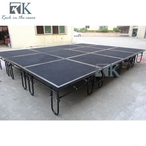 6ft*8ft / 4ft*8ft <b>Platform</b> <b>Stage</b> Quick Install Folding Steel <b>Stage</b> with Wheels - Product Image 5