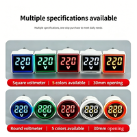 Voltmeter Digital LED-DSV Tiga Fasa AC 50V-500V Mini untuk Penggunaan Industri