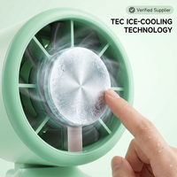 Ventilateur de refroidissement semi-conducteur avec plaque de glace, mini ventilateur portable pliable haute performance, rechargeable, USB, pour l'été et l'extérieur