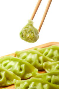 Vendita calda cinese tagliatelle congelate istantanee cibo 20 grammi di gnocchi di pelle verde al vapore <span class=keywords><strong>Gyoza</strong></span> - Product Image 3
