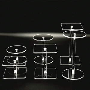 Présentoir acrylique Transparent Riser bijoux montre présentoir carré piédestal support Cupcake <span class=keywords><strong>parfum</strong></span> présentoirs - Product Image 1