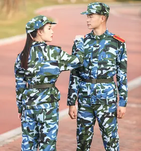 学校のトレーニングのための男性の戦術的な制服作業服カモフラージュ服カモフラージュ制服