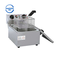 Friteuse électrique professionnelle de haute qualité en acier inoxydable 201, à un ou deux bacs, facile à nettoyer, pour restaurant, traiteur, cuisine