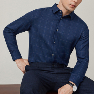 Camicia a maniche lunghe Business con motivo a quadri in <span class=keywords><strong>Cashmere</strong></span> da <span class=keywords><strong>uomo</strong></span> di lusso personalizzato - Product Image 4