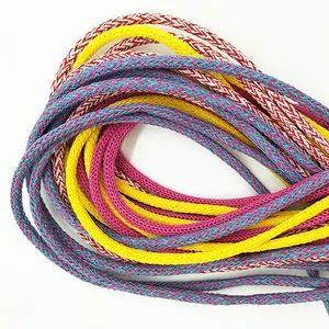 Cordon en papier de couleur personnalisée 4-5mm Corde à poignée de sac en papier tricoté tressé recyclé écologique