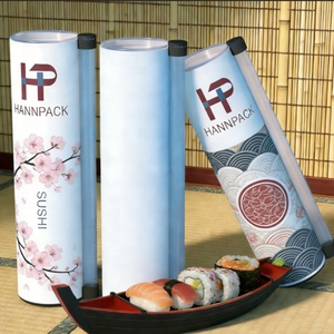 Tubo de Papel Kraft Biodegradable, Ecológico, Reciclable, con Diseño Personalizado, Apto para Alimentos, Impresión a Cuatro Colores, para Sushi y Arroz, de Guangdong - Product Image 1