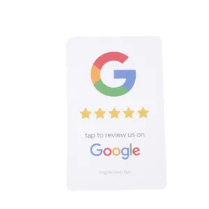 Programmable Google Reviews Card With NFC Ntag213 215 216 RFID Communication Interface 13.56MHz Frequency