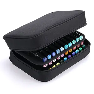 Sac à crayons personnalisé, portable avec 40 fentes, mallette de transport et de rangement des marqueurs, trousse à crayons