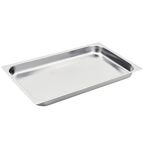 Plateau de cuisson Inox Macel à fond plat GN 1/1 en acier inoxydable 53 x 32,5 cm Gastronorm Fournitures hôtelières professionnelles - Product Image 1