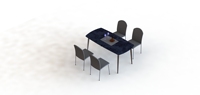 Table à manger familiale rectangulaire en marbre noir de luxe minimalisme moderne nordique avec pieds en métal meubles de maison 11 ans Qiumancang