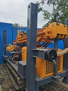 מקדחת בארות ניידת משומשת מדגם FY180 מסוג זחליל עם מנוע דיזל לקידוח מים לעומק 180 מטר עם רכיבי מנוע ליבה - Product Image 5