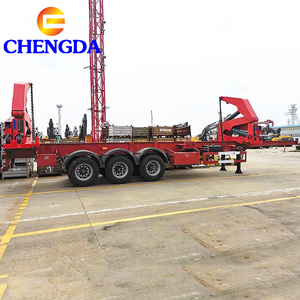 Nuevo y usado 3 ejes Mobil Truck Crane 20Ft 40 Ft Type Container Carrier Side Loader Semi Trailer para la venta - Product Image 3