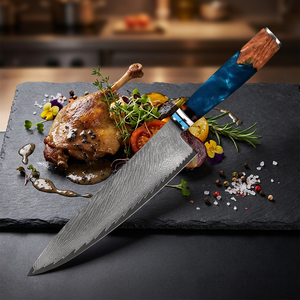 Cuchillo de Chef de Acero de Damasco de 8 Pulgadas, Cuchillo de Cocina Japonés Afilado Hecho a Mano, Gyuto para Cortar Carne, Verduras y Pescado - Product Image 2