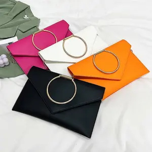 Mới đến thời trang Tote túi màu đen HOT Màu Hồng chuỗi Crossbody phong bì túi cho phụ nữ