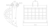 Godet de criblage pour prétraitement de minerai d'exploitation minière en Amérique du Sud Rainbow RB Bucket M-001 Q460 OEM CE ISO SGS Tamis lourd
