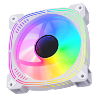 Ventilador de PC ZF120 ARGB de 120 mm, Blanco, con Rodamiento Fluido PWM, Espejo Infinito, 20dBA Silencioso, Sincronización de 5V, para Juegos, Venta al Por Mayor, Proveedor OEM