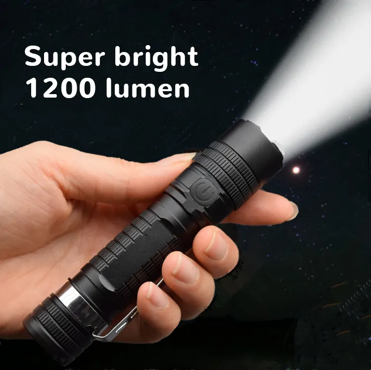 Factory Directly Supply High Power Waterproof 18650 Battery Mini High Lumen LED Rechargeable Flashlight