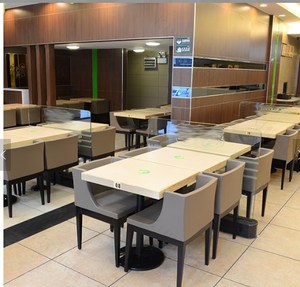 Ristorante <span class=keywords><strong>resina</strong></span> corians pietra superficie solida acrilica cafe table top, ristorante <span class=keywords><strong>tavolo</strong></span> da pranzo e sedia - Product Image 4