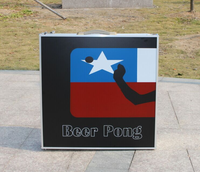 Table de bière-pong en aluminium de conception, table de bière-pong complexe pour jeu de boissons