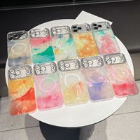 Coque personnalisée à motif scintillant pour iPhone 17 16 Pro Max, étui de luxe diamanté brillant, magnétique puissant, coque arrière personnalisable