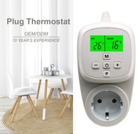 Termostato Digital Inteligente WiFi con Enchufe para Uso en Hoteles, Diseño Moderno, Sistema de Calefacción por Suelo Radiante Eléctrico