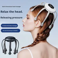 Masseur électrique pour le cuir chevelu en forme de pieuvre, thérapie de massage de la tête, soulagement du stress, relaxation, grattoir pour la tête, masseur de thérapie de la tête