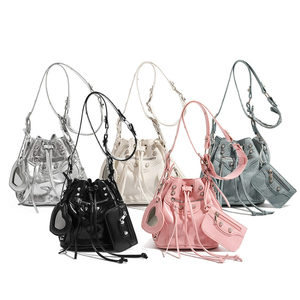 Sac à bandoulière de luxe pour femme en cuir PU, nouveau design, sac seau pour femme - Product Image 6