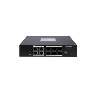 Switch Industrial Gigabit Inteligente Hikvision DS-3T1510F, 4 Puertos RJ45 + 6 Puertos Ópticos SFP, Montaje en Riel DIN - Product Image 1