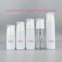 Botol Pompa Busa Plastik 80 90 110 130ML Berbentuk Silinder Dispenser Sabun Cair Mousse Botol Busa Cuci Botol Pembersih Wajah